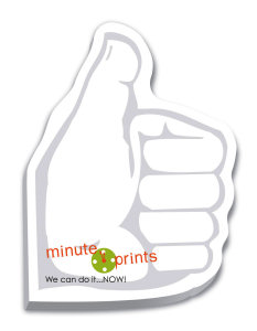 Promotional Sticky Notes: 4 inch x 3 inch Thumbs Up Shaped Sticky Notes